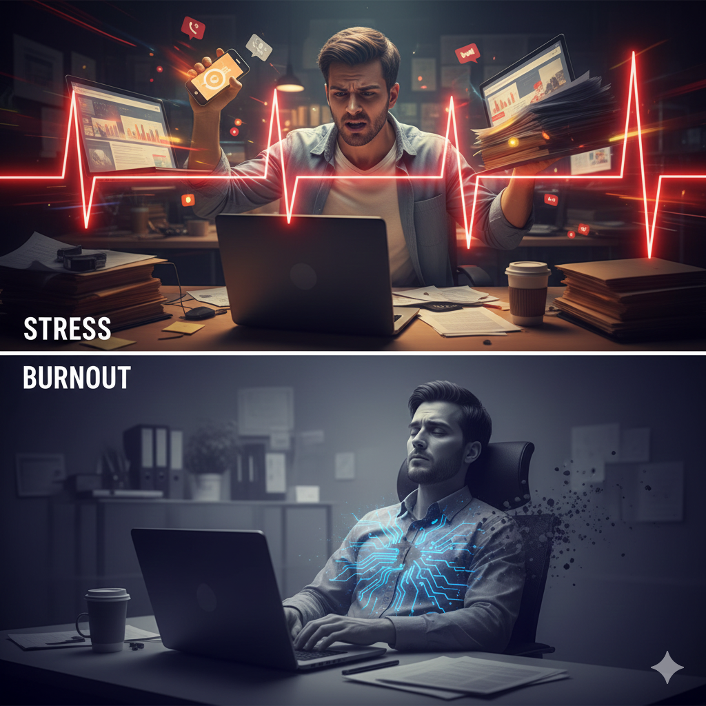 🛑 Burnout vs Stress: Clinical Differences You Should Know